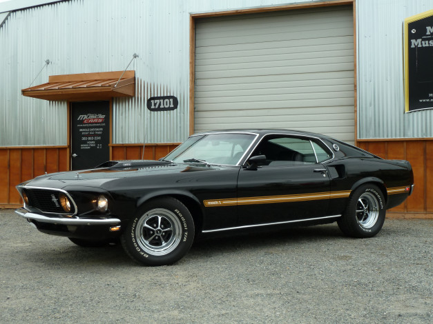 Обои картинки фото 1969 mach 1, автомобили, mustang, mach, 1, black