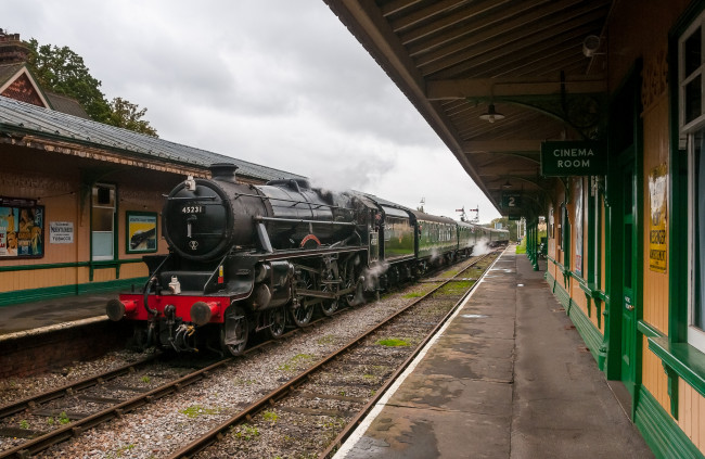 Обои картинки фото техника, паровозы, паровоз, дорога, железная