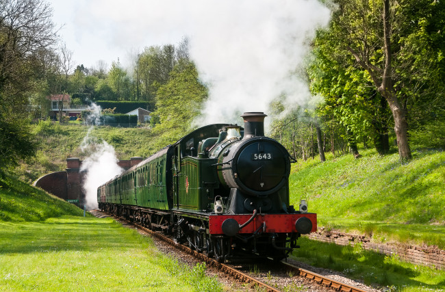 Обои картинки фото техника, паровозы, дорога, железная, паровоз