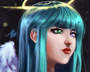 Картинка рисованное люди взгляд девушка фон