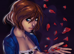 Картинка рисованное люди фон взгляд девушка