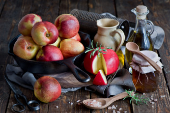 Картинка еда разное масло мёд сыр персики