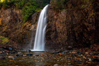 Картинка природа водопады водопад река лес