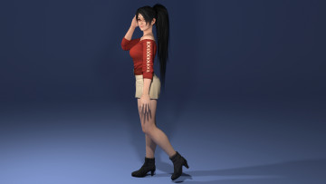 Картинка 3д+графика люди+ people девушка взгляд фон