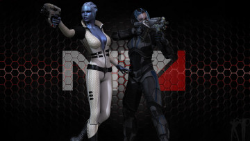 Картинка видео+игры mass+effect оружие фон взгляд девушка халк