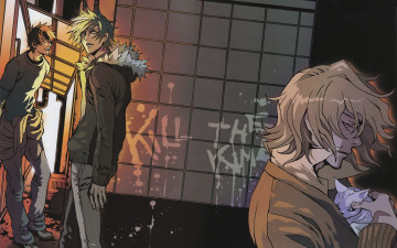 Картинка аниме togainu+no+chi друзья кровь окаянного пса nano keisuke akira togainu no chi котенок