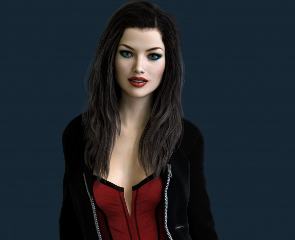 Обои картинки фото 3д графика, люди , people, фон, взгляд, девушка