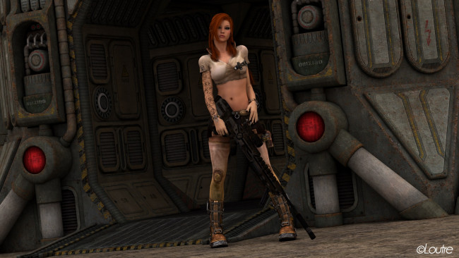 Обои картинки фото 3д графика, фантазия , fantasy, фон, взгляд, девушка