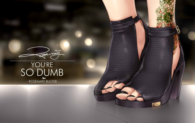 Обои картинки фото аниме, unknown,  другое, тату, kopianget, ноги, туфли, босоножки