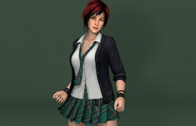 Обои картинки фото 3д графика, аниме , anime, фон, взгляд, девушка