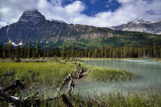 Обои картинки фото природа, реки, озера, река, горы, лес