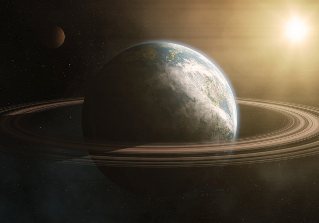 Обои картинки фото космос, арт, вселенная, планеты, звезды, галактика