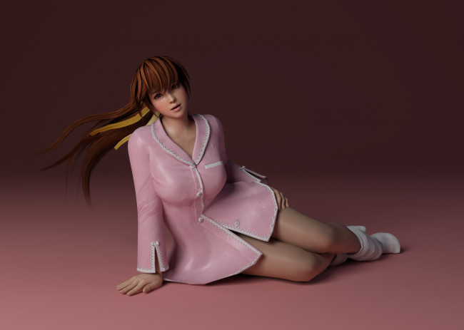 Обои картинки фото 3д графика, аниме , anime, фон, девушка, взгляд