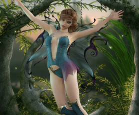 Картинка 3д+графика эльфы+ elves взгляд фон фея