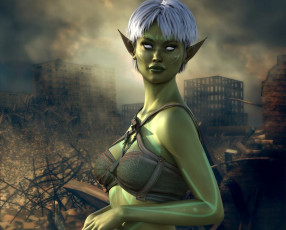 Картинка 3д+графика эльфы+ elves фон взгляд эльфийка