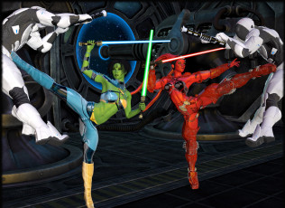 Картинка 3д+графика существа+ creatures взгляд халки оружие фон