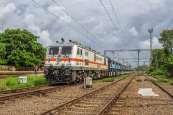 Картинка техника поезда рельсы локомотив состав