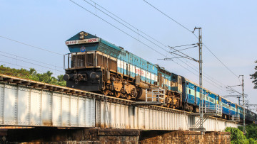 Картинка техника поезда состав локомотив рельсы