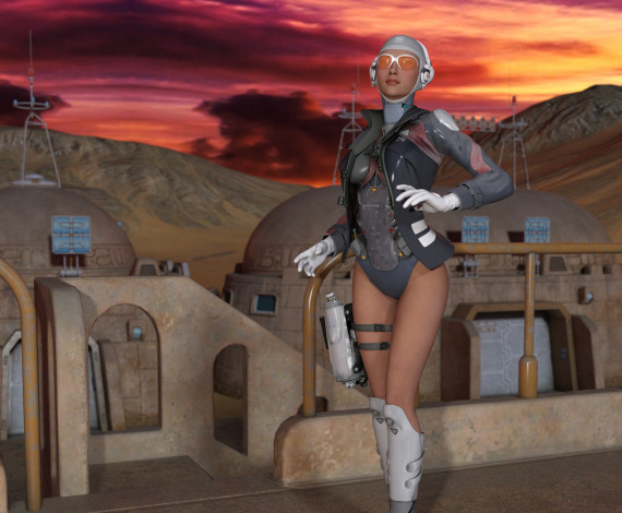 Обои картинки фото 3д графика, фантазия , fantasy, девушка, взгляд, фон