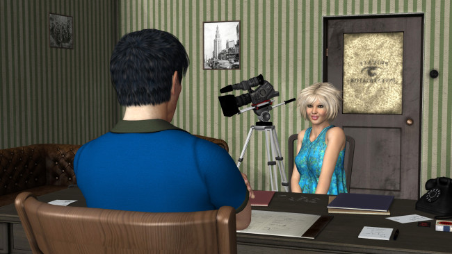 Обои картинки фото 3д графика, люди , people, девушка, взгляд, фон