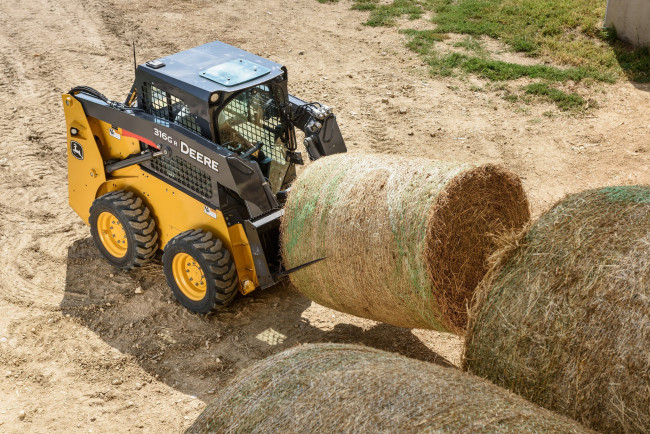 Обои картинки фото техника, фронтальные погрузчики, john, deere