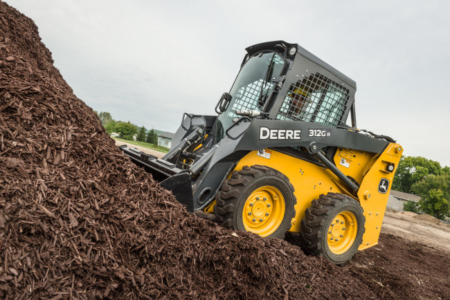 Обои картинки фото техника, фронтальные погрузчики, john, deere