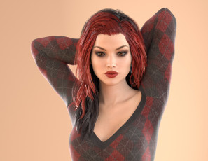 Картинка 3д+графика люди+ people фон взгляд девушка