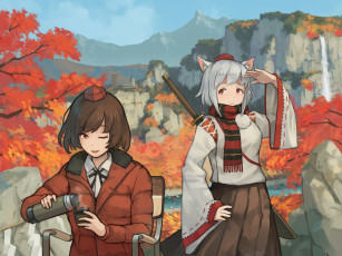 Картинка аниме touhou девушки