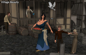 Картинка 3д+графика фантазия+ fantasy девушка взгляд фон