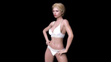 Картинка 3д+графика люди+ people фон взгляд девушка