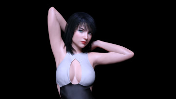 Картинка 3д+графика люди+ people фон взгляд девушка