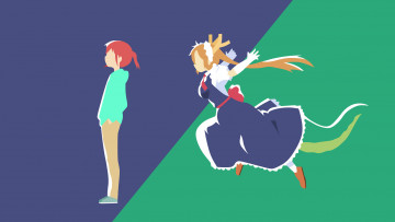 обоя аниме, kobayashi-san chi no maid dragon, ситуация