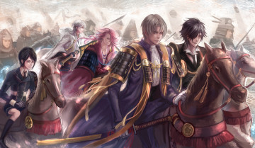Картинка аниме touken+ranbu парни