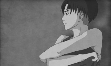 Картинка аниме shingeki+no+kyojin леви