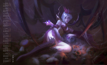 Картинка календари фэнтези череп взгляд девушка 2018