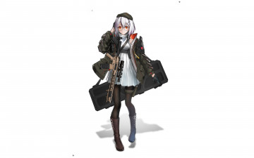 Картинка аниме оружие +техника +технологии девушка