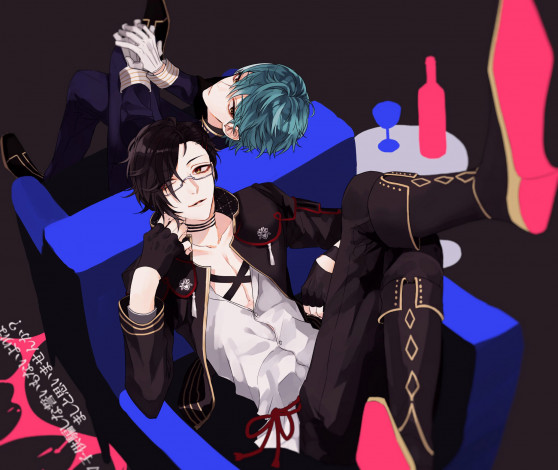 Обои картинки фото аниме, touken ranbu, парни