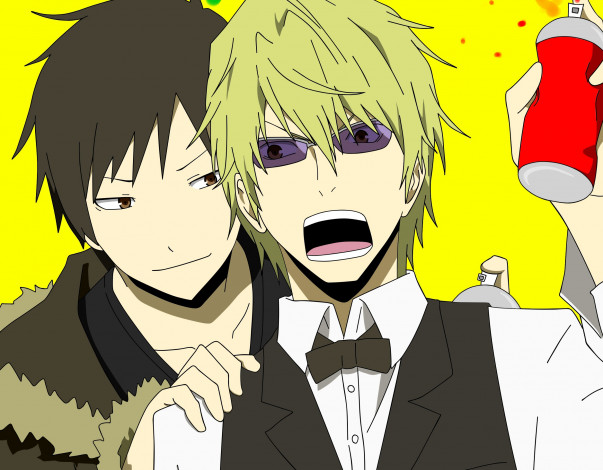 Обои картинки фото аниме, durarara, парни