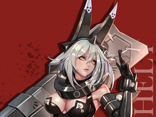 Обои картинки фото аниме, оружие,  техника,  технологии, девушка