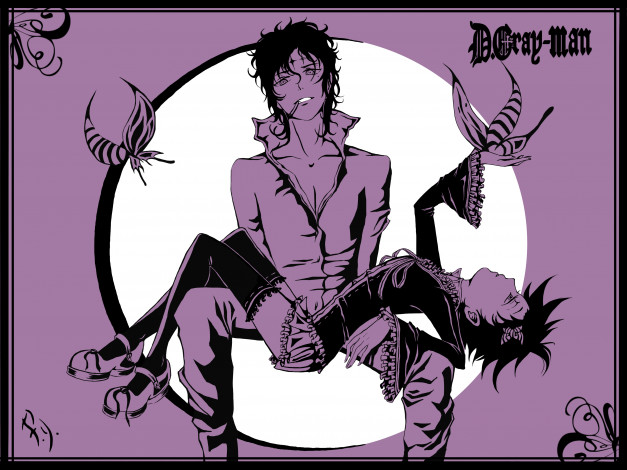 Обои картинки фото аниме,  gray-man, двое