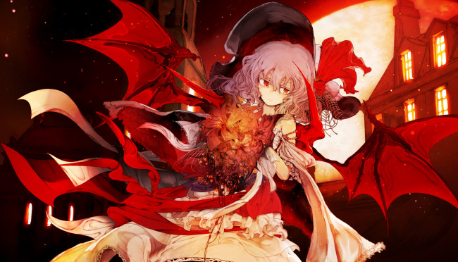 Обои картинки фото аниме, touhou, remilia, scarlet