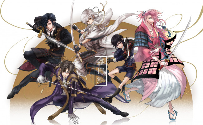 Обои картинки фото аниме, touken ranbu, парни