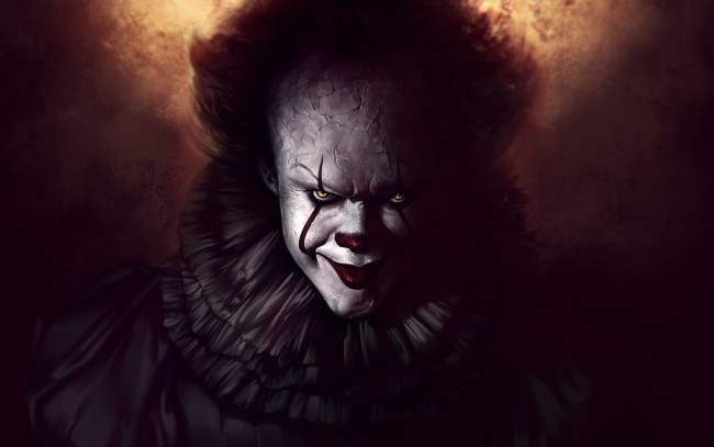 Обои картинки фото рисованное, кино, it, оно, pennywise, dancing, clown