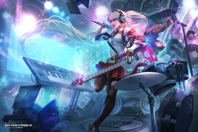 Обои картинки фото аниме, музыка, tagme, artist