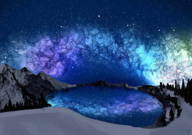 Обои картинки фото рисованное, природа, пейзаж