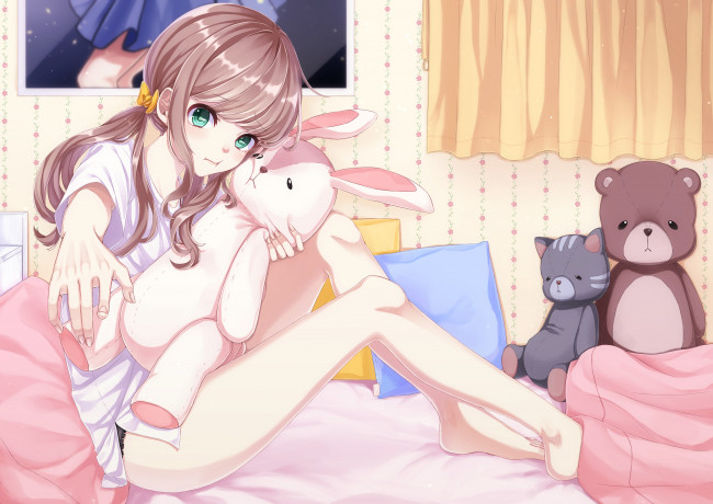 Обои картинки фото аниме, unknown,  другое , green, eyes