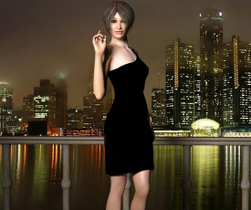 Картинка 3д+графика люди+ people фон взгляд девушка