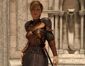 Картинка 3д+графика фантазия+ fantasy фон взгляд девушка