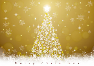 Картинка праздничные векторная+графика+ новый+год елка снежинки фон