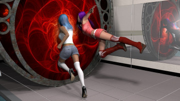 Картинка 3д+графика фантазия+ fantasy фон взгляд девушки